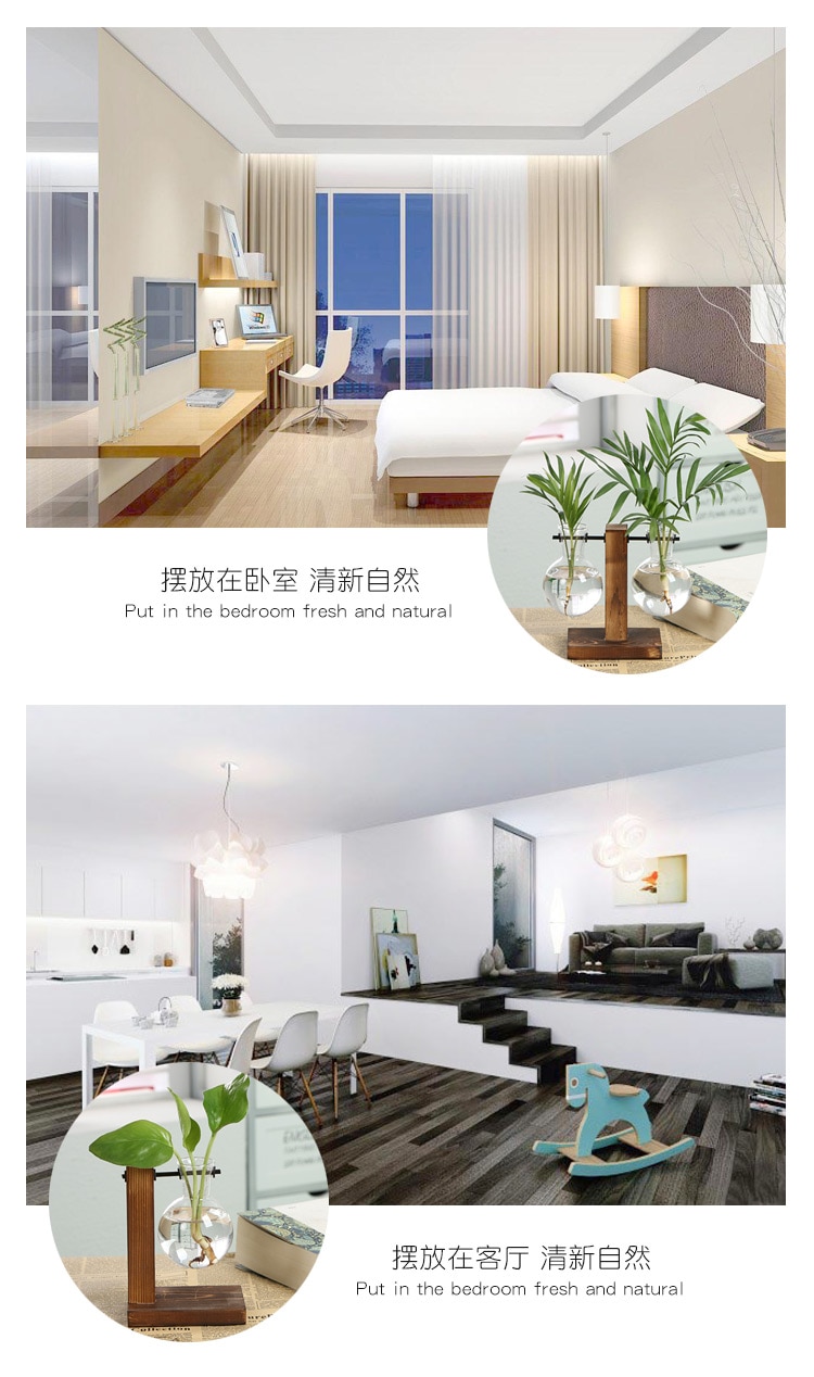 סט אגרטלים משולב עץ לגידול הידרופוני