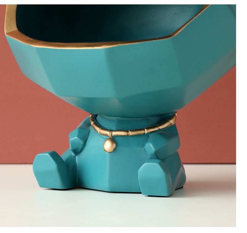 פסלון כלב לאחסון מפתחות ושאר דברים שהולכים לאיבוד במגוון צבעים