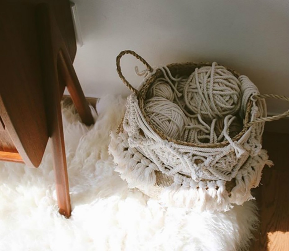 סל אחסון מקרמה במגוון במגוון צורות