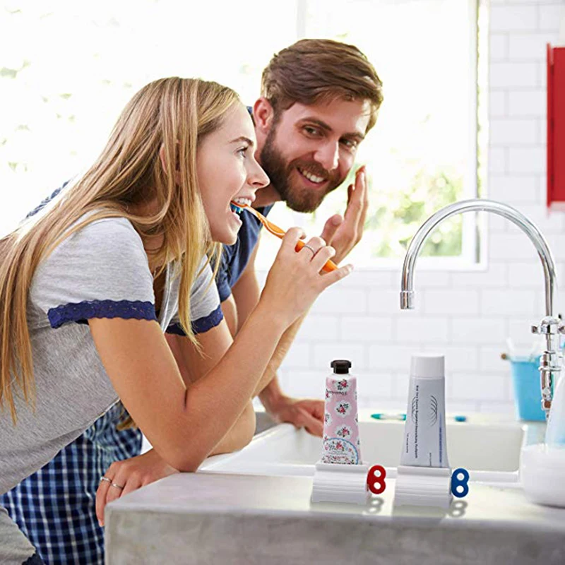 בית משחת שיניים Dispenser מסחטת אביזרי אמבטיה משחת שיניים מחזיק ארגונית צבע לשיער קוסמטי Creative מסחטת אין פסולת